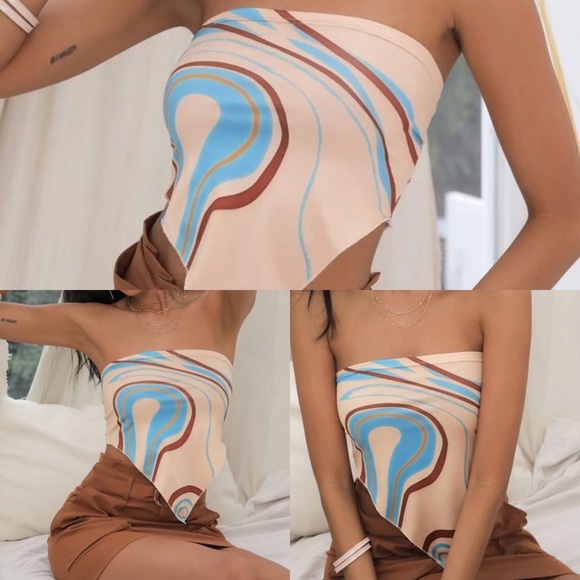 Silky Bandana Tube Top - Picture 2 of 2